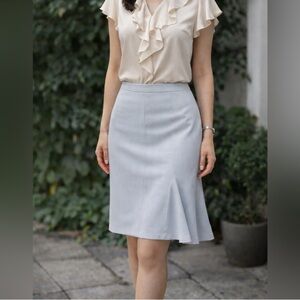 Max mara skirt wool pencil baby blue